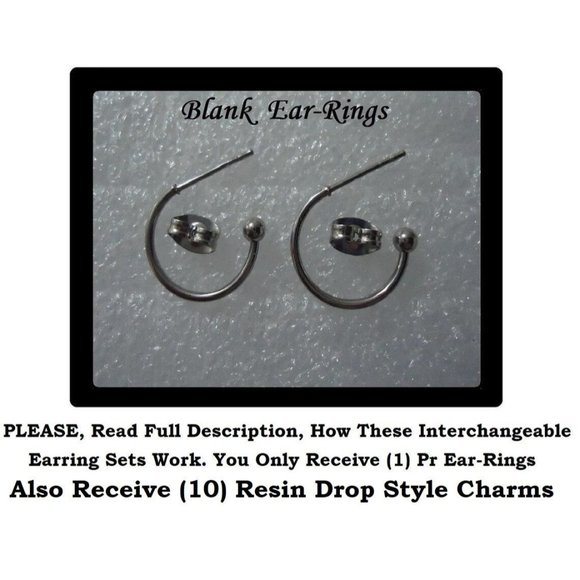 5/$20 Food Fun Wiggle Eye Interchangeable Snack Charm Earrings-5 Pairs in Set - Picture 3 of 6